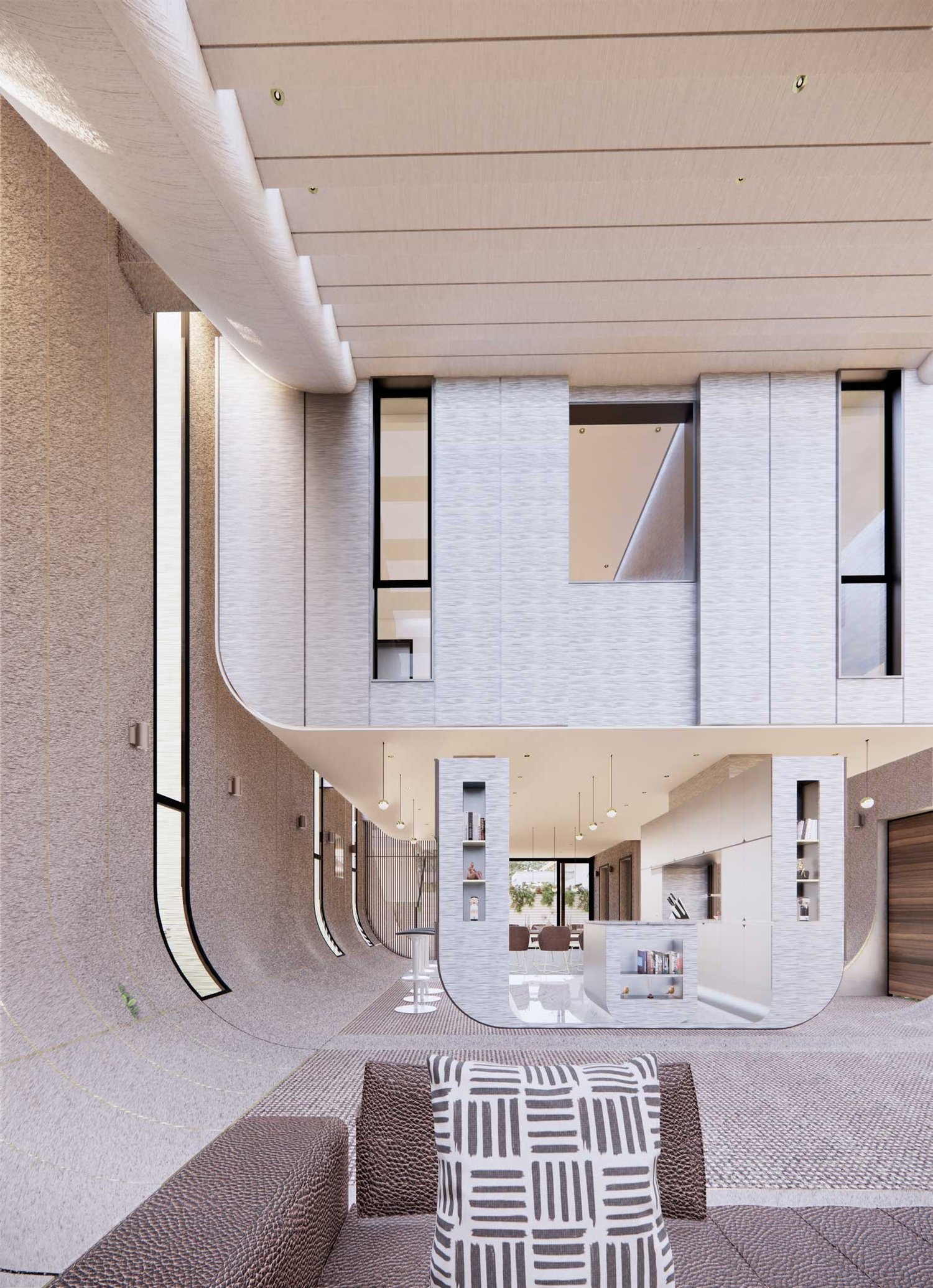 Stepped House Interior Design