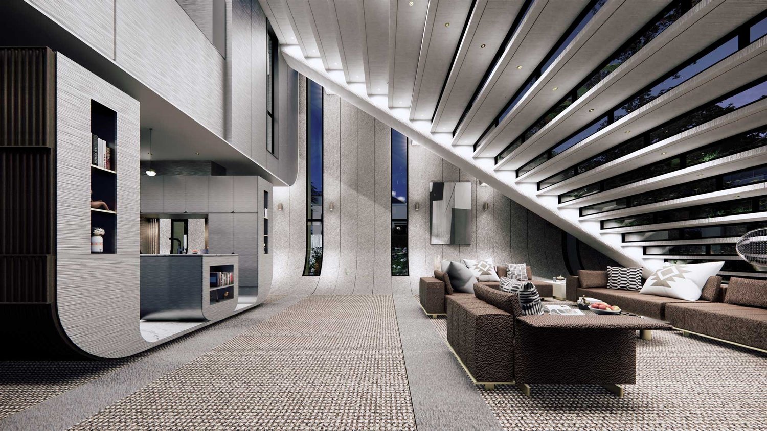 Stepped House Interior Design