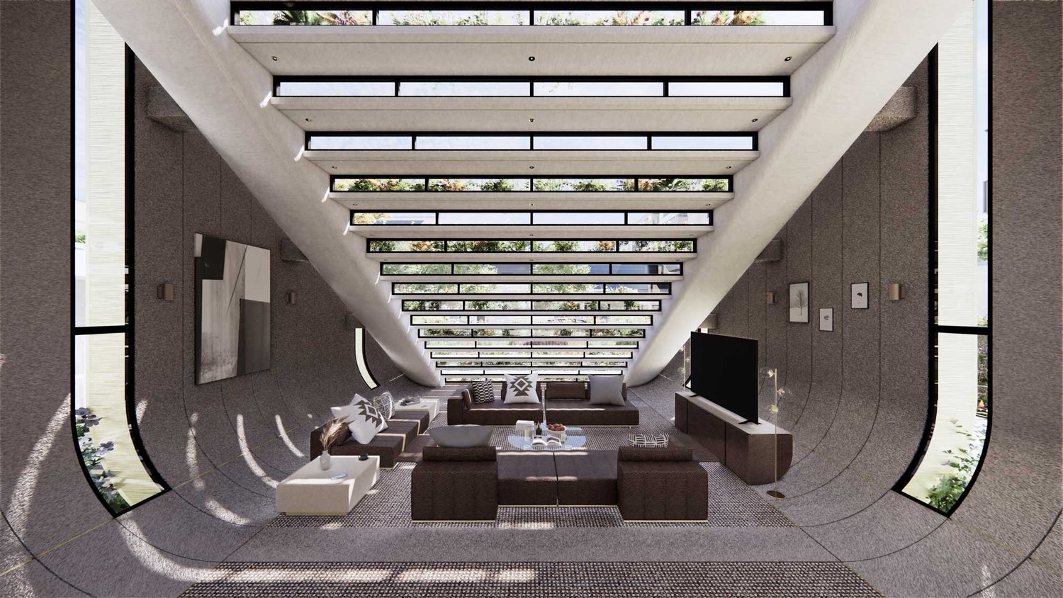 Stepped House Interior Design
