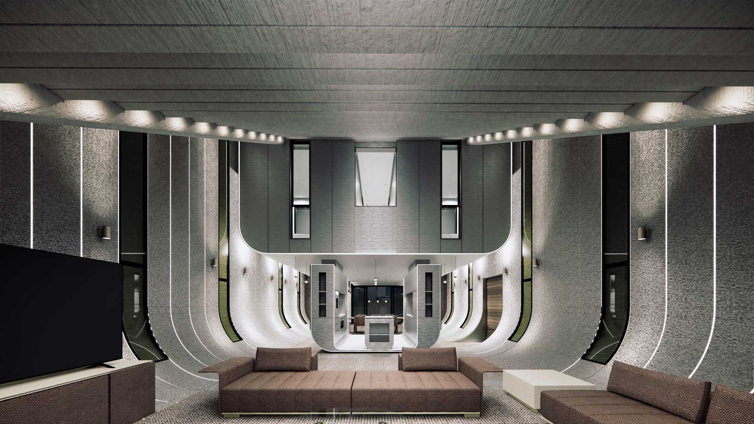 Stepped House Interior Design