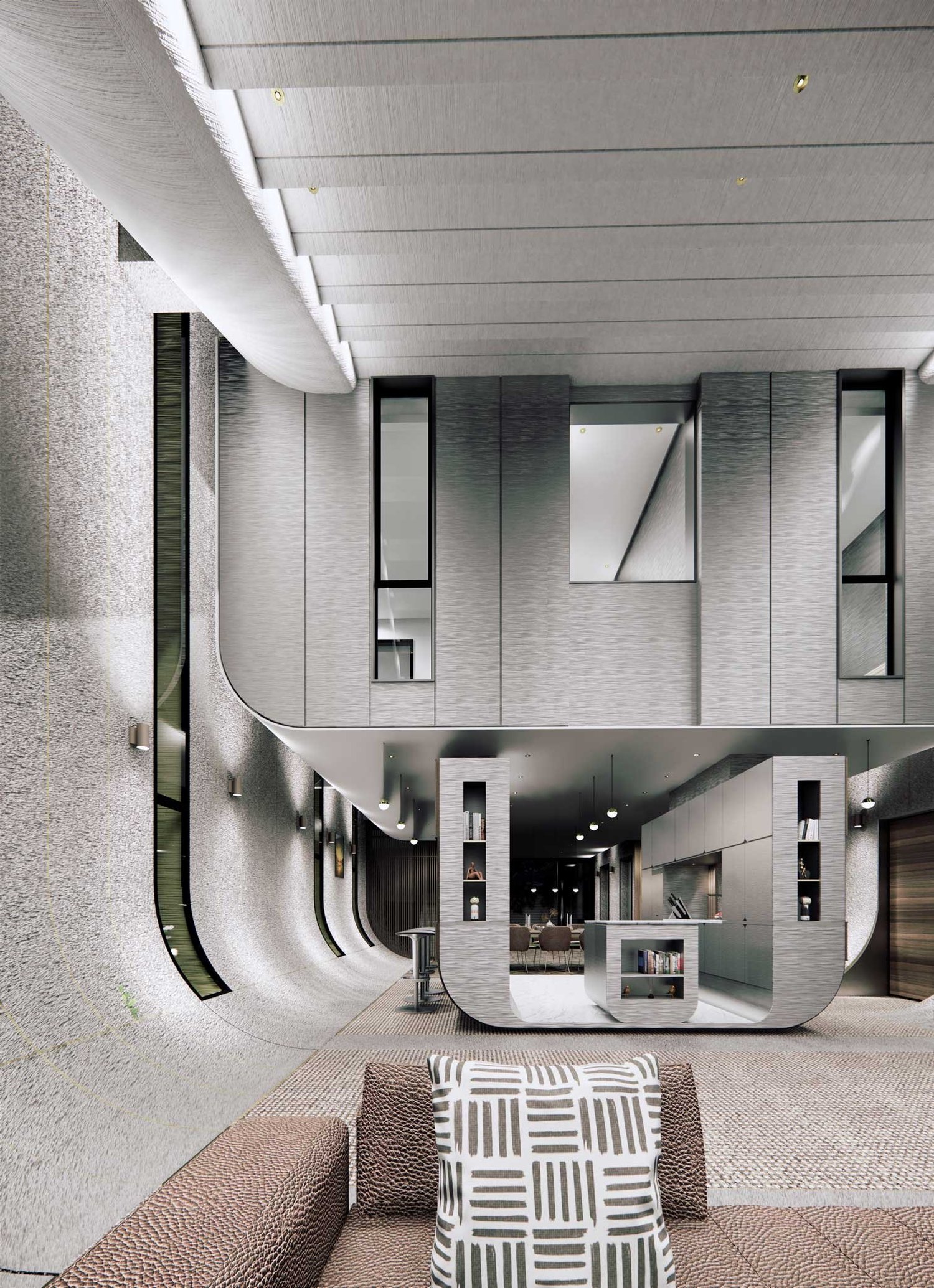 Stepped House Interior Design